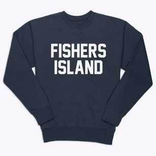 Fishers Island New York Classic Block Premium Crewneck Sweatshirt