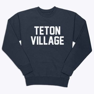 Teton Village Wyoming Classic Block Premium Crewneck Sweatshirt
