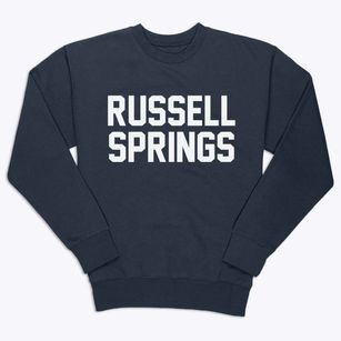 Russell Springs Kansas Classic Block Premium Crewneck Sweatshirt