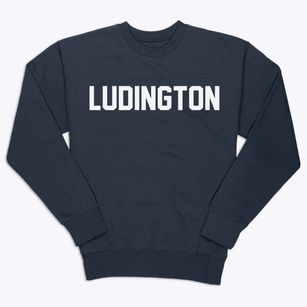 Ludington Michigan Classic Block Premium Crewneck Sweatshirt