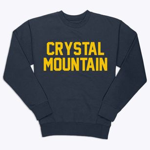 Crystal Mountain Michigan Classic Block Premium Crewneck Sweatshirt
