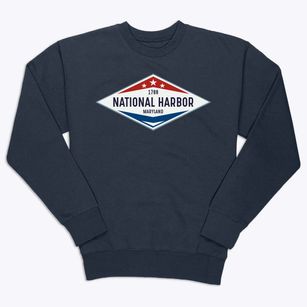 National Harbor Maryland Diamond Star Premium Crewneck Sweatshirt