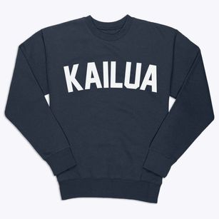 Kailua Hawaii Classic Curve Premium Crewneck Sweatshirt
