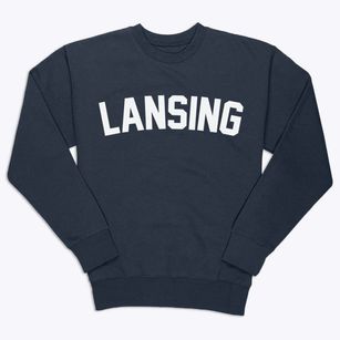 Lansing Michigan Classic Curve Premium Crewneck Sweatshirt