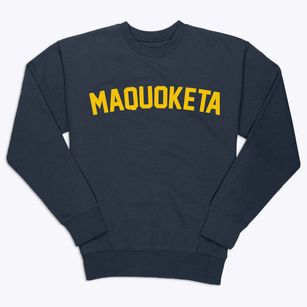 Maquoketa Iowa Classic Curve Premium Crewneck Sweatshirt