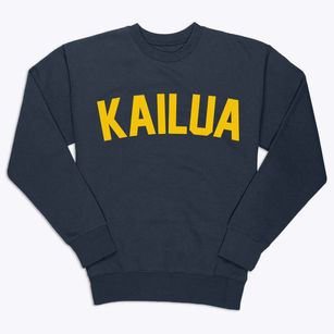 Kailua Hawaii Classic Curve Premium Crewneck Sweatshirt