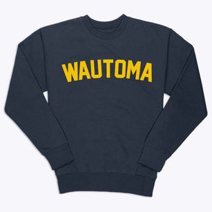 Wautoma Wisconsin Classic Curve Premium Crewneck Sweatshirt