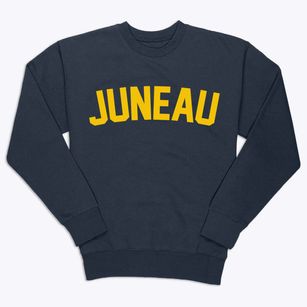 Juneau Alaska Classic Curve Premium Crewneck Sweatshirt