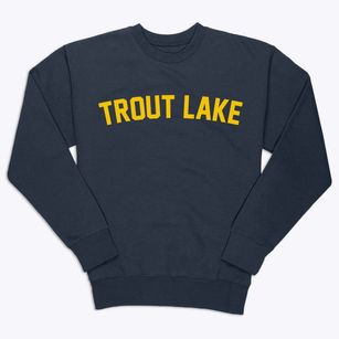 Trout Lake Washington Classic Curve Premium Crewneck Sweatshirt