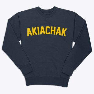 Akiachak Alaska Classic Curve Premium Crewneck Sweatshirt