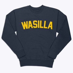 Wasilla Alaska Classic Curve Premium Crewneck Sweatshirt