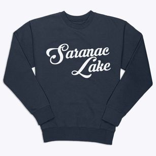 Saranac Lake New York Vintage Team Premium Crewneck Sweatshirt