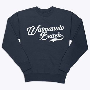 Waimanalo Beach Hawaii Vintage Team Premium Crewneck Sweatshirt