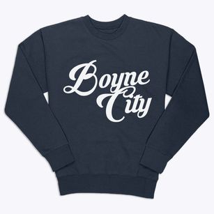 Boyne City Michigan Vintage Team Premium Crewneck Sweatshirt