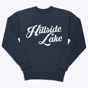 Hillside Lake New York Vintage Team Premium Crewneck Sweatshirt