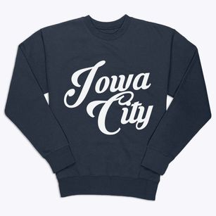 Iowa City Iowa Vintage Team Premium Crewneck Sweatshirt