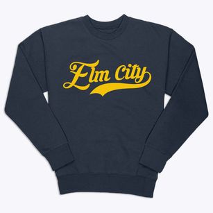 Elm City North Carolina Vintage Team Premium Crewneck Sweatshirt