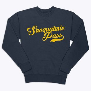 Snoqualmie Pass Washington Vintage Team Premium Crewneck Sweatshirt