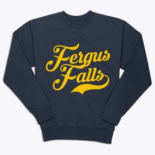 Fergus Falls Minnesota Vintage Team Premium Crewneck Sweatshirt