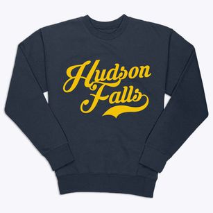 Hudson Falls New York Vintage Team Premium Crewneck Sweatshirt