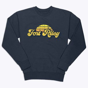 Fort Riley Kansas Sublime Sunset Premium Crewneck Sweatshirt