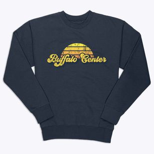 Buffalo Center Iowa Sublime Sunset Premium Crewneck Sweatshirt