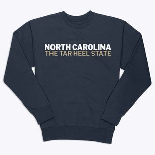 North Carolina White and Gold Premium Crewneck Sweatshirt