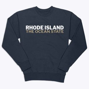  Rhode Island White and Gold Premium Crewneck Sweatshirt