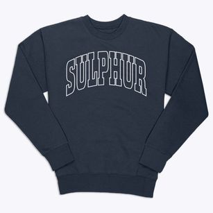 Sulphur Oklahoma Trendy Block Premium Crewneck Sweatshirt