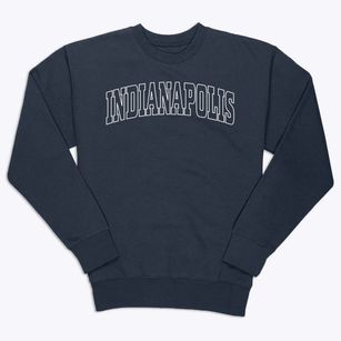 Indianapolis Indiana Trendy Block Premium Crewneck Sweatshirt
