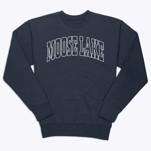 Moose Lake Minnesota Trendy Block Premium Crewneck Sweatshirt