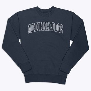 Medicine Lodge Kansas Trendy Block Premium Crewneck Sweatshirt