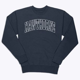 Hawthorne Wisconsin Trendy Block Premium Crewneck Sweatshirt