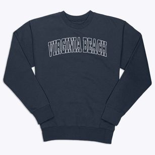 Virginia Beach Virginia Trendy Block Premium Crewneck Sweatshirt