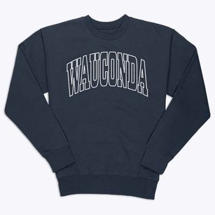 Wauconda Illinois Trendy Block Premium Crewneck Sweatshirt