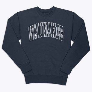 Waunakee Wisconsin Trendy Block Premium Crewneck Sweatshirt