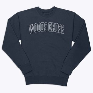 Woods Cross Utah Trendy Block Premium Crewneck Sweatshirt