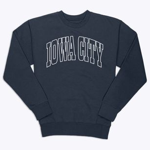 Iowa City Iowa Trendy Block Premium Crewneck Sweatshirt