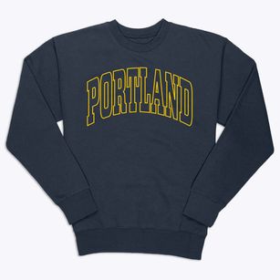 Portland New York Trendy Block Premium Crewneck Sweatshirt