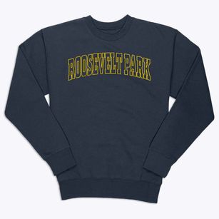 Roosevelt Park Michigan Trendy Block Premium Crewneck Sweatshirt