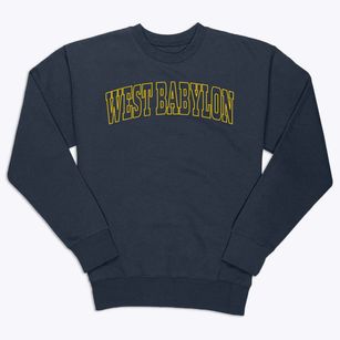 West Babylon New York Trendy Block Premium Crewneck Sweatshirt