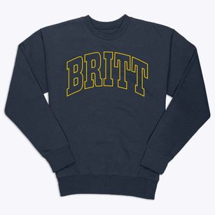 Britt Iowa Trendy Block Premium Crewneck Sweatshirt