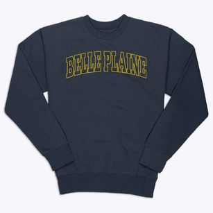 Belle Plaine Wisconsin Trendy Block Premium Crewneck Sweatshirt