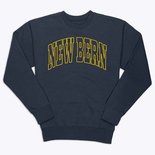New Bern North Carolina Trendy Block Premium Crewneck Sweatshirt