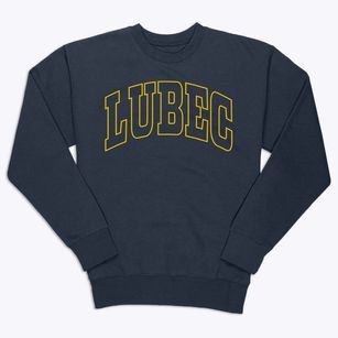 Lubec Maine Trendy Block Premium Crewneck Sweatshirt