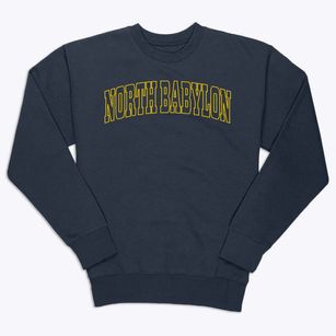 North Babylon New York Trendy Block Premium Crewneck Sweatshirt