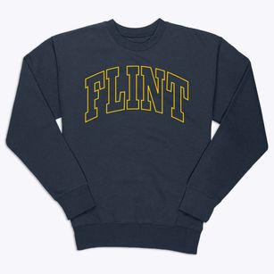 Flint Michigan Trendy Block Premium Crewneck Sweatshirt