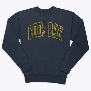 Coos Bay Oregon Trendy Block Premium Crewneck Sweatshirt