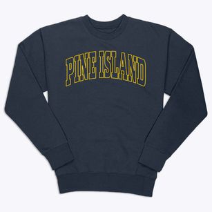 Pine Island Florida Trendy Block Premium Crewneck Sweatshirt