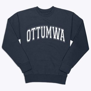 Ottumwa Iowa Varsity Premium Crewneck Sweatshirt